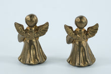 Load image into Gallery viewer, Pair of Solid Brass Angel Candleholders – 2.5” Tall