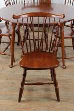 Load image into Gallery viewer, Pennsylvania House Solid Cherry Dining Table Set with 6 Windsor Chairs, 2 Leaves and Table Pads