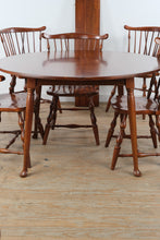 Load image into Gallery viewer, Pennsylvania House Solid Cherry Dining Table Set with 6 Windsor Chairs, 2 Leaves and Table Pads