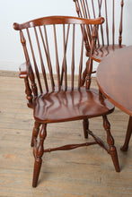 Load image into Gallery viewer, Pennsylvania House Solid Cherry Dining Table Set with 6 Windsor Chairs, 2 Leaves and Table Pads