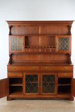 Load image into Gallery viewer, Pennsylvania House Solid Cherry Hutch and Sideboard with Leaded Glass Doors