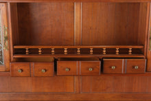 Load image into Gallery viewer, Pennsylvania House Solid Cherry Hutch and Sideboard with Leaded Glass Doors