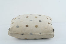 Load image into Gallery viewer, 20 Inch Neutral Beige Textured Polka Dot Throw Pillow Brown Gray Cream