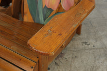 Load image into Gallery viewer, The Blooming Chair Hand Painted Cedar Adirondack Double Bench with Ottoman