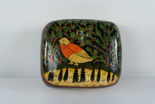 Load image into Gallery viewer, Hand Painted Wood Trinket Box Bird Folk Art Handcrafted Decorative Box