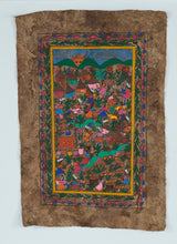 Load image into Gallery viewer, Vibrant Mexican Folk Art Village Scene on Handmade Amate Bark Paper – 16" x 24" – Traditional Indigenous Style