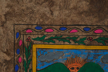 Load image into Gallery viewer, Vibrant Mexican Folk Art Village Scene on Handmade Amate Bark Paper – 16" x 24" – Traditional Indigenous Style