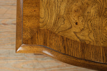 Load image into Gallery viewer, Traditional Burl Wood Cabinet End Tables Pair Curved Front Side Tables