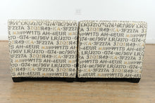 Load image into Gallery viewer, Pair of Jonathan Lewis Numerical Slipper Chairs – Modern Print