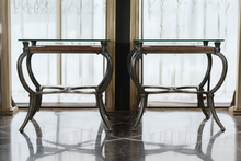 Load image into Gallery viewer, Pair of Monterey Glass and Metal Side Tables