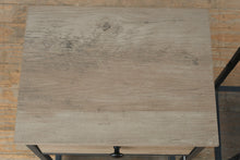 Load image into Gallery viewer, Industrial Wood and Metal Nightstands Pair with Drawer and Mesh Shelf