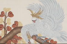 Load image into Gallery viewer, Pair of Silk Parrots on a Branch