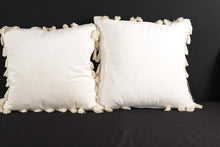 Load image into Gallery viewer, Pair of Tasseled Feather Down Pillows