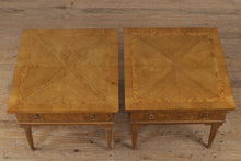 Load image into Gallery viewer, Pair of Wide Mid Century Burled Side Tables - American of Martinsville
