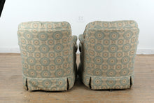 Load image into Gallery viewer, Pair of Custom Upholstered Swivel Rocker Lounge Chairs by Spicer's Upholstery