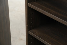 Load image into Gallery viewer, Pair of IKEA BILLY Dark Brown Low Bookcases with Adjustable Shelves