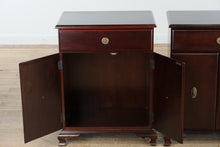 Load image into Gallery viewer, Pair of Bombay Nightstands with Lower Cabinet Storage