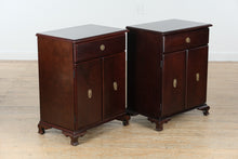 Load image into Gallery viewer, Pair of Bombay Nightstands with Lower Cabinet Storage