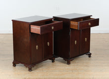 Load image into Gallery viewer, Pair of Bombay Nightstands with Lower Cabinet Storage