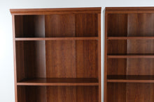 Load image into Gallery viewer, Pair of Traditional Wood Finish Adjustable Bookshelves