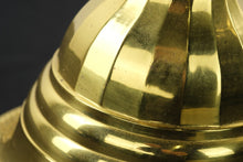 Load image into Gallery viewer, Pair of Tall Brass Candlesticks with Swirled Tapered Candles