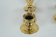 Load image into Gallery viewer, Pair Brass Wall Candle Sconces Traditional Colonial Style 9 Inch