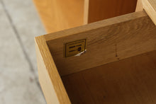 Load image into Gallery viewer, Pair of Charles Webb Solid Oak Modern Nightstands with Drawer and Open Shelf