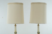 Load image into Gallery viewer, Tall Vintage Painted Cherub Chalkware Lamps