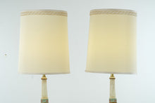 Load image into Gallery viewer, Tall Vintage Painted Cherub Chalkware Lamps