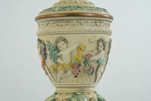 Load image into Gallery viewer, Tall Vintage Painted Cherub Chalkware Lamps