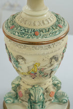 Load image into Gallery viewer, Tall Vintage Painted Cherub Chalkware Lamps