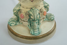 Load image into Gallery viewer, Tall Vintage Painted Cherub Chalkware Lamps