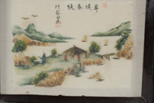 Load image into Gallery viewer, Vintage Chinese Shell Art Landscape Crane Birds Framed Pictures Set of 2