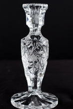Load image into Gallery viewer, Pair of Crystal Pinwheel Candle Holders - 7"