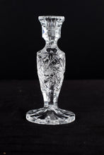 Load image into Gallery viewer, Pair of Crystal Pinwheel Candle Holders - 7"