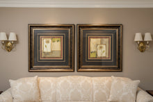 Load image into Gallery viewer, Framed Daisy Floral Art Print Pair Botanical Wall Decor Set 30 x 32