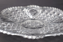 Load image into Gallery viewer, Pair of EAPG 10" Clear cut glass plates branch leaves