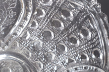 Load image into Gallery viewer, Pair of EAPG 10" Clear cut glass plates branch leaves