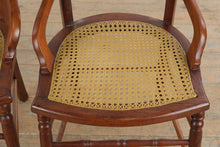 Load image into Gallery viewer, Pair of Eastlake Style Walnut Hand Caned Armchairs