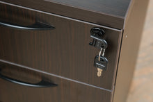 Load image into Gallery viewer, Modern Espresso Locking File Cabinets Set with Drawer Storage