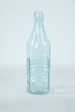 Load image into Gallery viewer, Set of 2 Aqua Glass Bottles Hobnail and Paneled Tall Decorative 12 Inch
