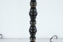 Load image into Gallery viewer, Pair Black Turned Candlestick Table Lamps 37 Inch Tall With Shades