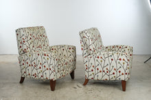 Load image into Gallery viewer, Lane Furniture Pair of Upholstered Recliner Chairs with Botanical Pattern