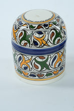 Load image into Gallery viewer, Pair of Lidded Moroccan Jars – Fes Naji (Handpainted Ceramic, Set of 2)