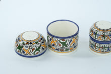 Load image into Gallery viewer, Pair of Lidded Moroccan Jars – Fes Naji (Handpainted Ceramic, Set of 2)