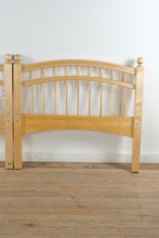 Load image into Gallery viewer, Pair of Maple Arched Twin Headboards – Solid Wood Slat Design