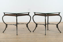 Load image into Gallery viewer, Pair of Monterey Glass and Metal Side Tables