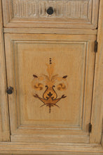 Load image into Gallery viewer, Pair of Oak Nightstands with Marquetry Doors and Single Drawer