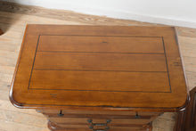 Load image into Gallery viewer, Traditional Wood Nightstands Set of 2 Three Drawer Bedside Tables 32 Inch