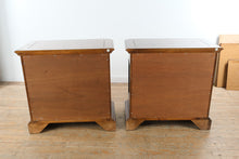 Load image into Gallery viewer, Traditional Wood Nightstands Set of 2 Three Drawer Bedside Tables 32 Inch